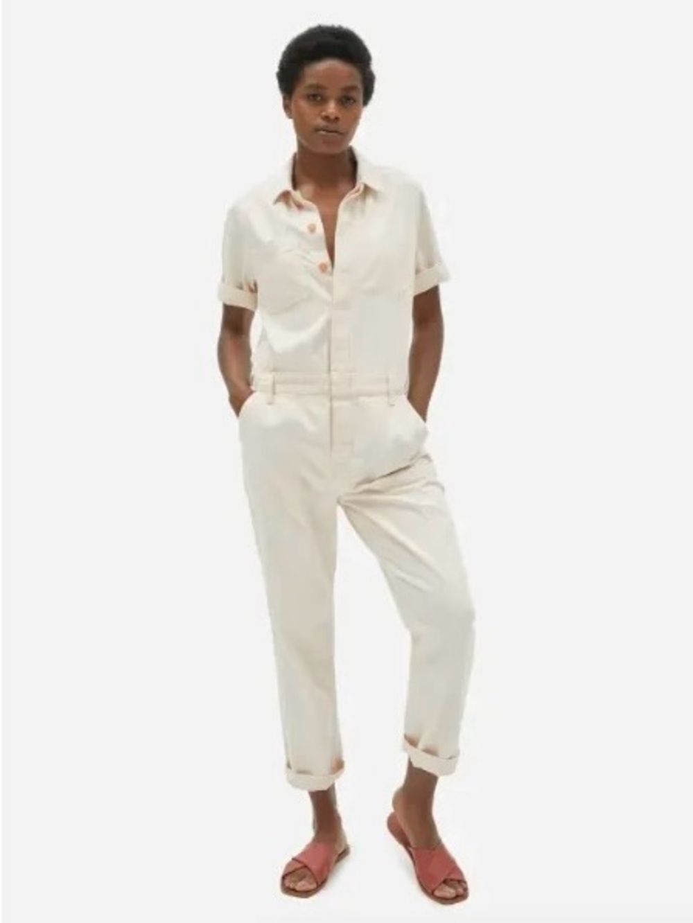 Everlane Cream Coveralls